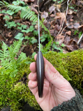 Sinister Sinuous Skinning Knife. Terrifyingly sharp. Morado wood handle.