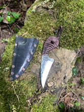 Valid Point EDC Knife with brown leather handle wrap 2