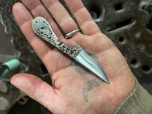 *AVAILABLE* Orc Fang EDC neck / pocket knife. Solid, flame textured steel. OF5