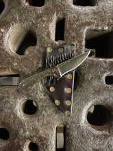 *AVAILABLE* Orc Fang EDC neck / pocket knife. Solid, flame textured steel. OF5