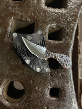 *AVAILABLE* Lil’ Buddy EDC neck / pocket knife. Solid, flame textured steel. LB2