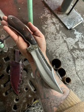 *Available* Fenrir bush knife with Morado (Bolivian rosewood) handle