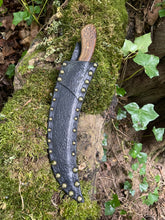Frequency. Long slicing / bushcraft knife. 80CRV2 steel and bocote wood handle