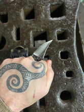 *AVAILABLE* Raptor Talon EDC neck / pocket knife. Solid, flame textured steel. RT2