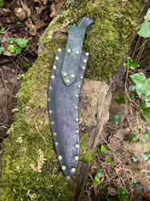 Breaker! 80CRV2 steel Hand forged Khukri with Ebony handle and Acid etched spiral wave pattern
