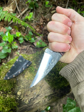 Valid Point EDC Knife with brown leather handle wrap 2