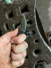 *AVAILABLE* Lil’ Buddy EDC neck / pocket knife. Solid, flame textured steel. LB2