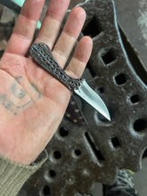 *AVAILABLE* Orc Fang EDC neck / pocket knife. Solid, flame textured steel. OF4