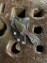*AVAILABLE* Lil’ Buddy EDC neck / pocket knife. Solid, flame textured steel. LB4