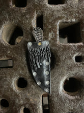 *AVAILABLE* Orc Fang EDC neck / pocket knife. Solid, flame textured steel. OF3