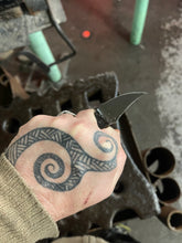 *AVAILABLE* Lil’ Buddy EDC neck / pocket knife. Solid, flame textured steel. LB1