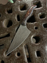 *AVAILABLE* Fancy Dancer Chef's knife with Mycelium etching and carved Morado handle.