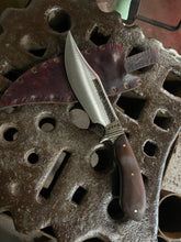 *Available* Fenrir bush knife with Morado (Bolivian rosewood) handle and finger well.