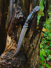 *Available* Autumn the titanium Khanjar. Custom agate cabochons and bespoke leather sheath.