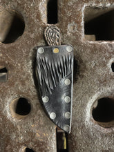 *AVAILABLE* Orc Fang EDC neck / pocket knife. Solid, flame textured steel. OF1