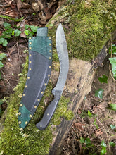Breaker! 80CRV2 steel Hand forged Khukri with Ebony handle and Acid etched spiral wave pattern