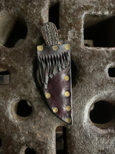 *AVAILABLE* Orc Fang EDC neck / pocket knife. Solid, flame textured steel. OF4