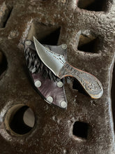 *AVAILABLE* Lil’ Buddy EDC neck / pocket knife. Solid, flame textured steel. LB3