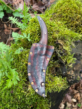 Sinister Sinuous Skinning Knife. Terrifyingly sharp. Morado wood handle.