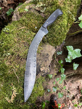 Breaker! 80CRV2 steel Hand forged Khukri with Ebony handle and Acid etched spiral wave pattern