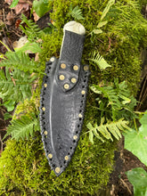 Osso! Chainsaw chain Damascus and carved elk antler