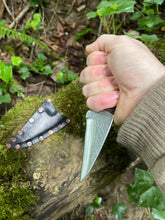 Valid Point EDC Knife with brown leather handle wrap 1