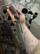 *Available* Fenrir bush knife with Morado (Bolivian rosewood) handle and finger well.