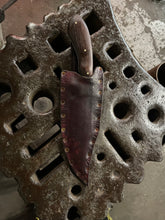 *Available* Fenrir bush knife with Morado (Bolivian rosewood) handle and finger well.