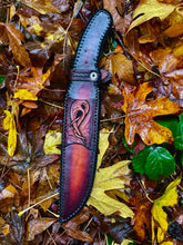*Available* Autumn the titanium Khanjar. Custom agate cabochons and bespoke leather sheath.