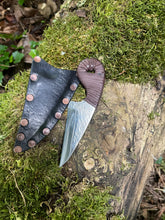 Valid Point EDC Knife with brown leather handle wrap 1