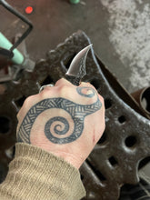 *AVAILABLE* Lil’ Buddy EDC neck / pocket knife. Solid, flame textured steel. LB3